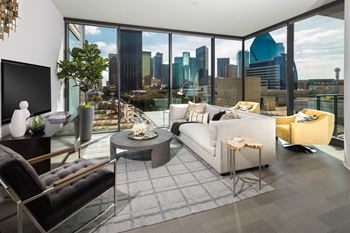 Stunning floor-to-ceiling windows provide breathtaking views